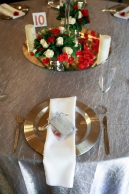 Guest table place setting 2 Jenny Campher en Pieter Geldenhuys at CUSSONIA CREST